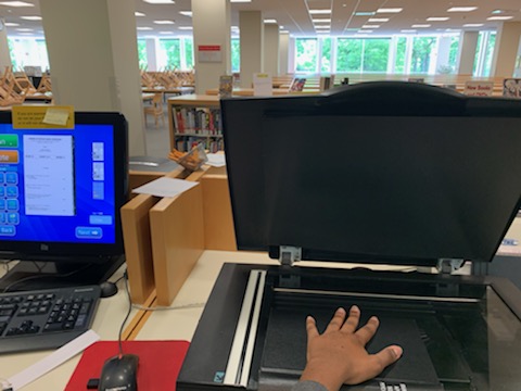 LFClibrary's tweet photo. Scanning books for remote learning in Fall Semester! #ForesterPride https://t.co/foGrbswkcC