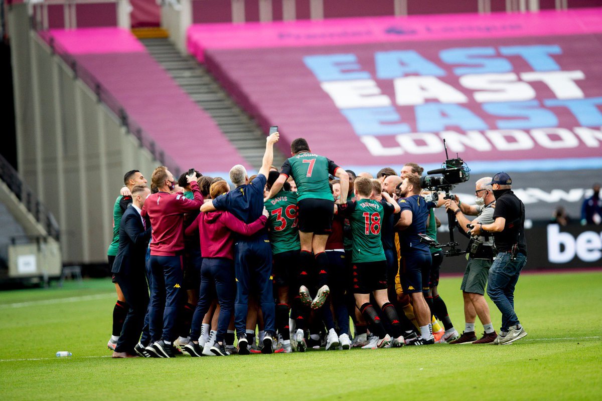 What a day. Keeping my club in the premier league for another year. MY club ❤️⚽️ #AVFC