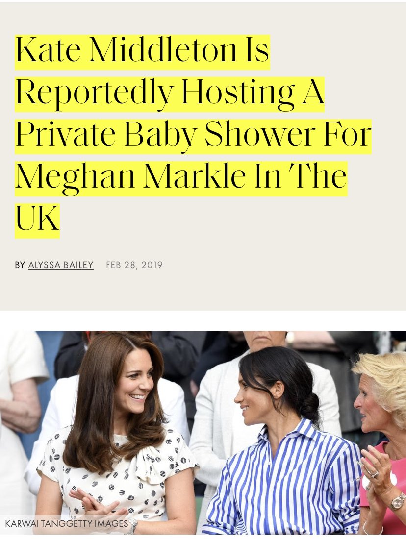 8. Kate reportedly held a baby shower for Meghan (unconfirmed if true but numerous news outlets reported on it)