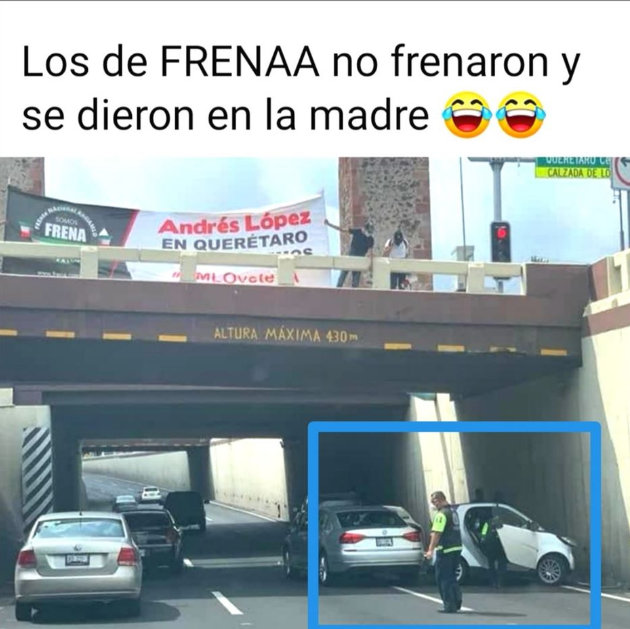 taller2006's tweet photo. Y para no perder la costumbre #Frenaaa en Querétaro frenó y... https://t.co/Vrj0VwcYs1