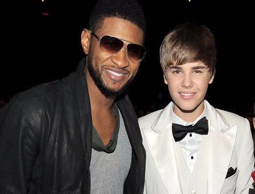 In 2008 Usher and Justin battle for than internet star Justin Bieber. Usher wins.