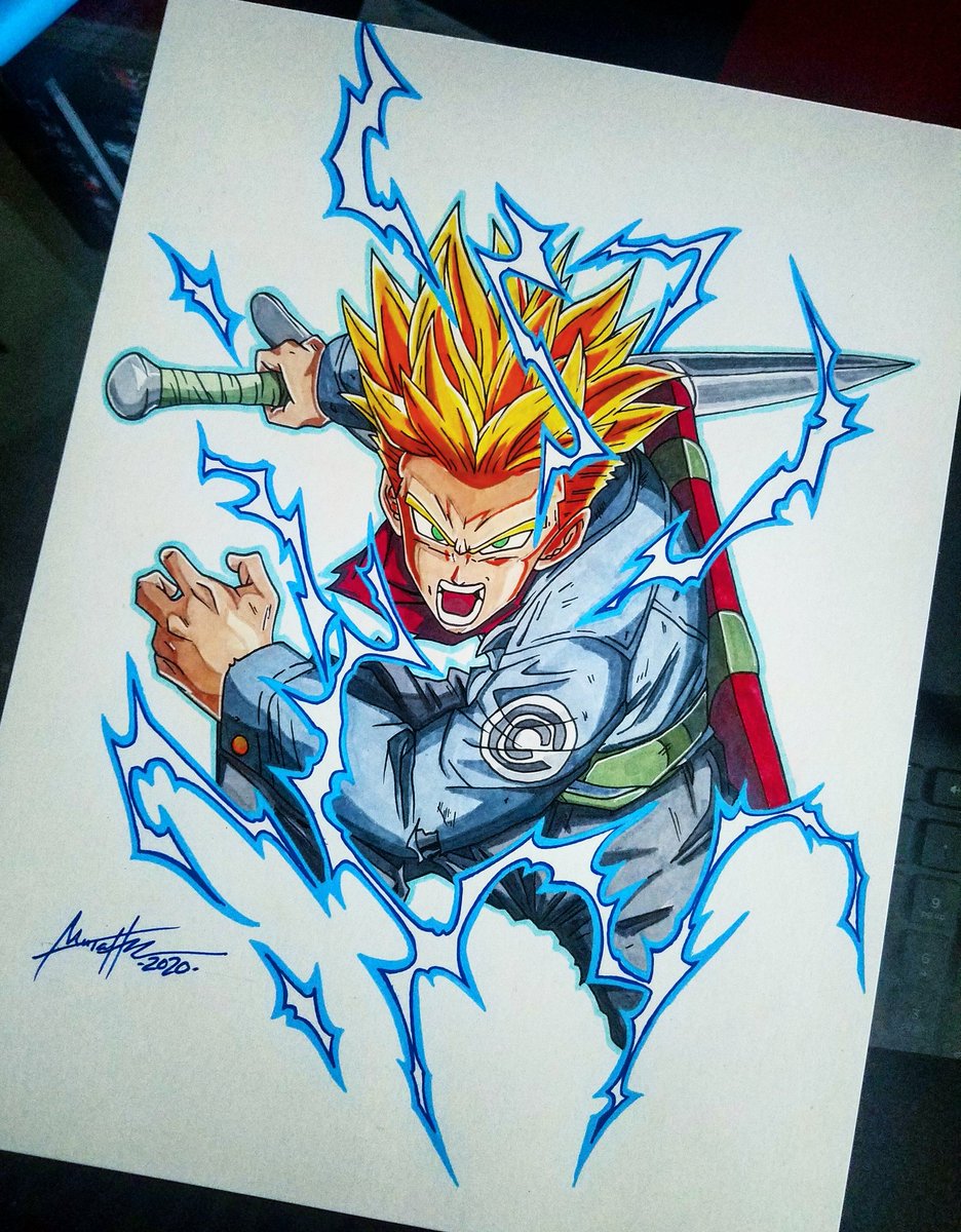 maria_tattoo13's tweet photo. Here is the finished Future Trunks piece! #FutureTrunks #DragonBallSuper #DragonBallZ #CapsuleCorps #JustSaiyan https://t.co/dM3kWp1gnc