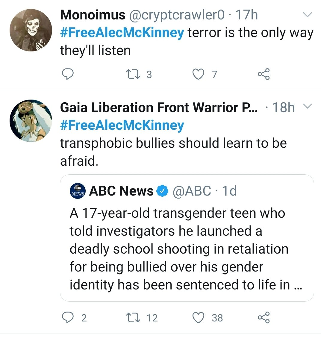 TheHinduDindu's tweet photo. people are really simping for a school shooter because he's trans https://t.co/WkjrSTR45K