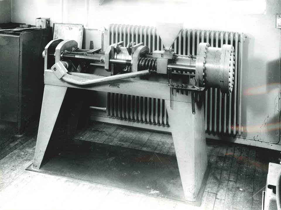 7/ Wartime production consumes many traditional raw materials, including woodSo Christianson looks forward and turns to new/cheaper technology:PlasticsIn 1946 he purchases the first plastic injection molding machine in Denmark for 10% of his business' annual revenue