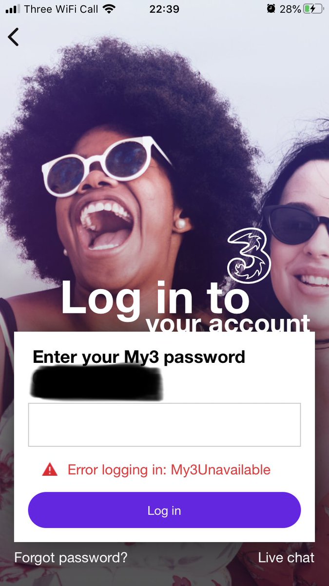 AletheaSnart's tweet photo. @ThreeUKSupport is you MyThree App due to be back up and running soon? I’m trying to upgrade and keep getting the same message https://t.co/79KCi7HhhQ