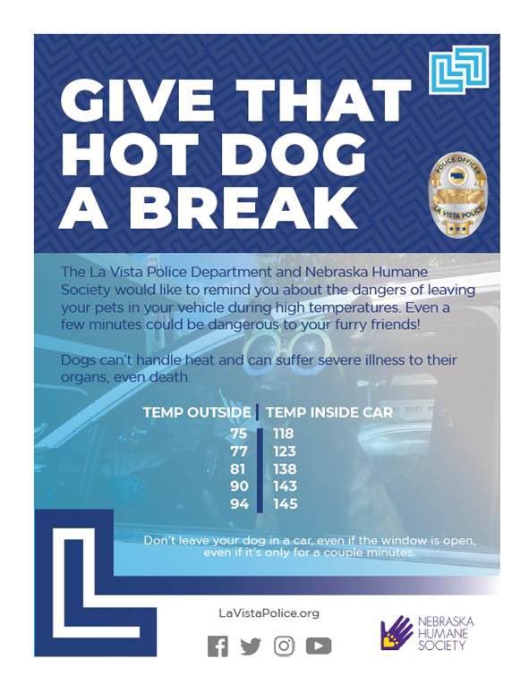 Karrays Cafe strongly supports “GIVE THAT HOT DOG A BREAK”. Owner Karen has been an active fundraiser for police K-9 units for several years. A big thanks to Karen and her crew. @SgtGomon <a href="/NEHumaneSociety/">Nebraska Humane Society</a> <a href="/lavistapolice/">La Vista Police</a> <a href="/CityofLaVista/">@cityoflavista</a> @CaptKinseyLVPD