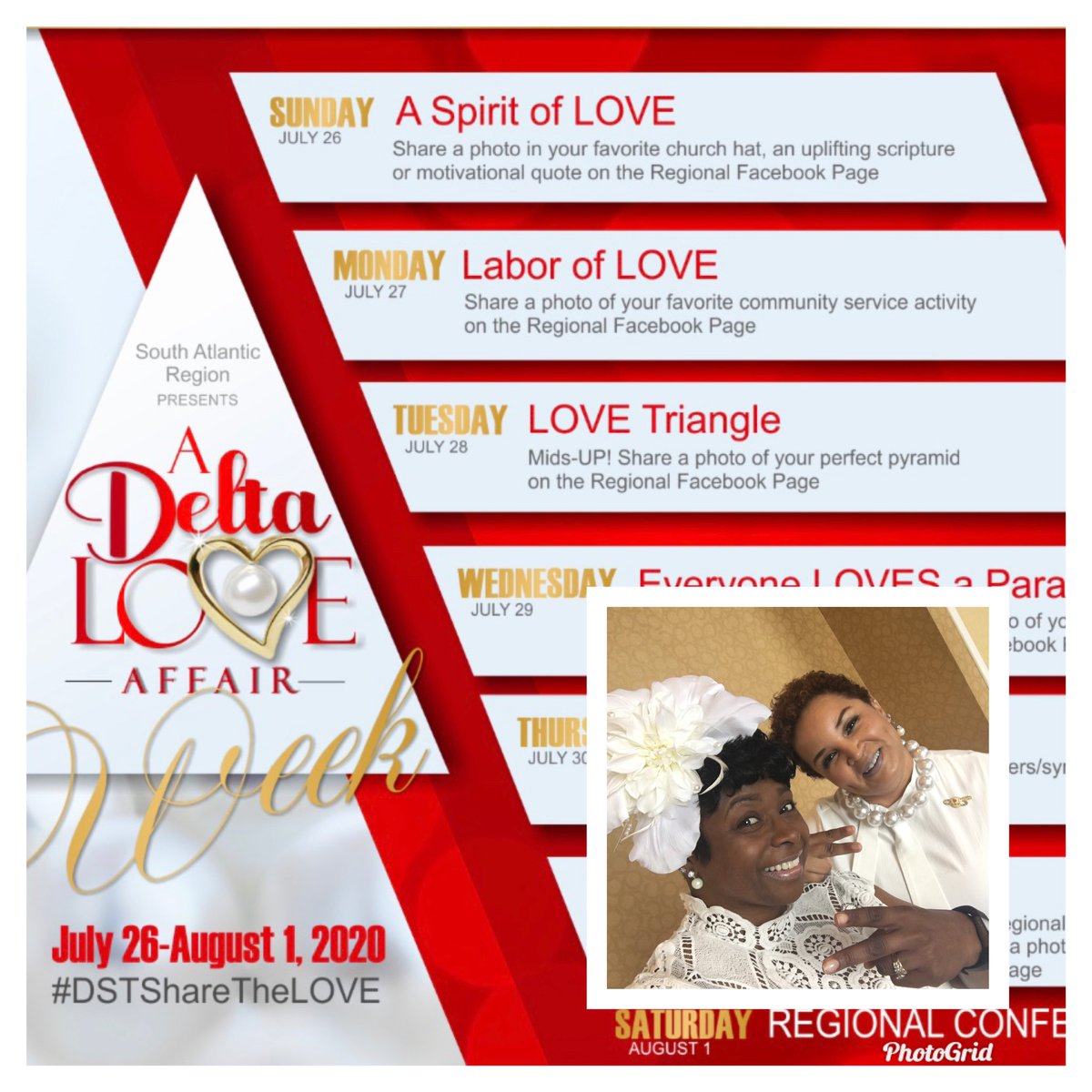 kimberly_bracy's tweet photo. So happy to participate in “A Delta Love Affair” Week - a week of love-themed activities planned to share our excitement leading up to our Sensational Regional Conference this Saturday. #DSTsharetheLove #pacdst #SARDST https://t.co/dBLc75A0Cb