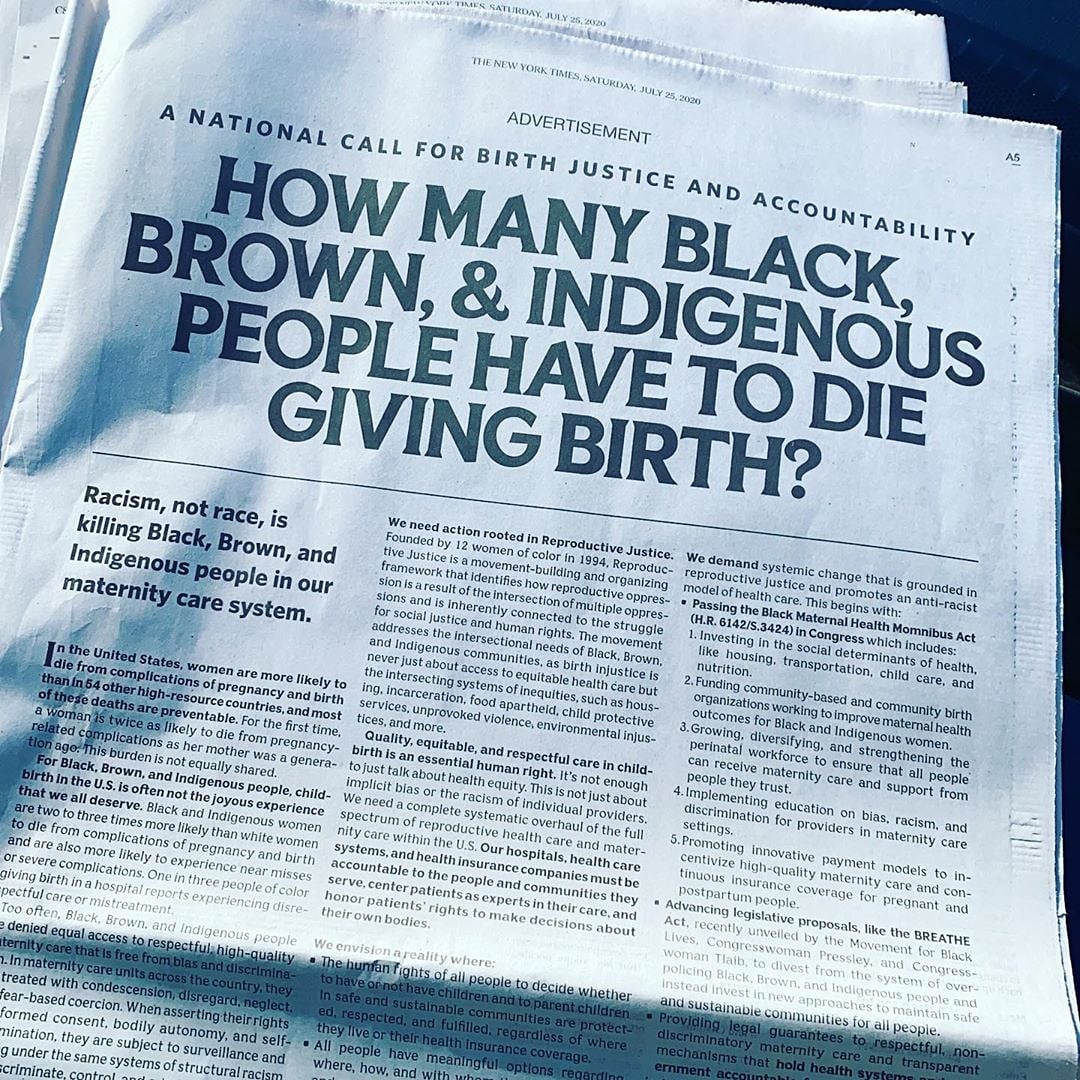 Black Mamas Matter Alliance (@blkmamasmatter) on Twitter photo We join our Kindred Partners <a href="/AncientSong7/">Ancient Song</a> & <a href="/VillageBirthInt/">Village Birth Intl</a> and many other partners in the call for #BirthJustice NOW! Special Gratitude to <a href="/everymomcounts/">Every Mother Counts</a> for sponsoring the NY Times ad! ✊🏾💛💜
#BlackMamasMatter #BlackMaternalHealth
#BIRTHJUSTICEMATTERS We join our Kindred Partners <a href="/AncientSong7/">Ancient Song</a> & <a href="/VillageBirthInt/">Village Birth Intl</a> and many other partners in the call for #BirthJustice NOW! Special Gratitude to <a href="/everymomcounts/">Every Mother Counts</a> for sponsoring the NY Times ad! ✊🏾💛💜
#BlackMamasMatter #BlackMaternalHealth
#BIRTHJUSTICEMATTERS