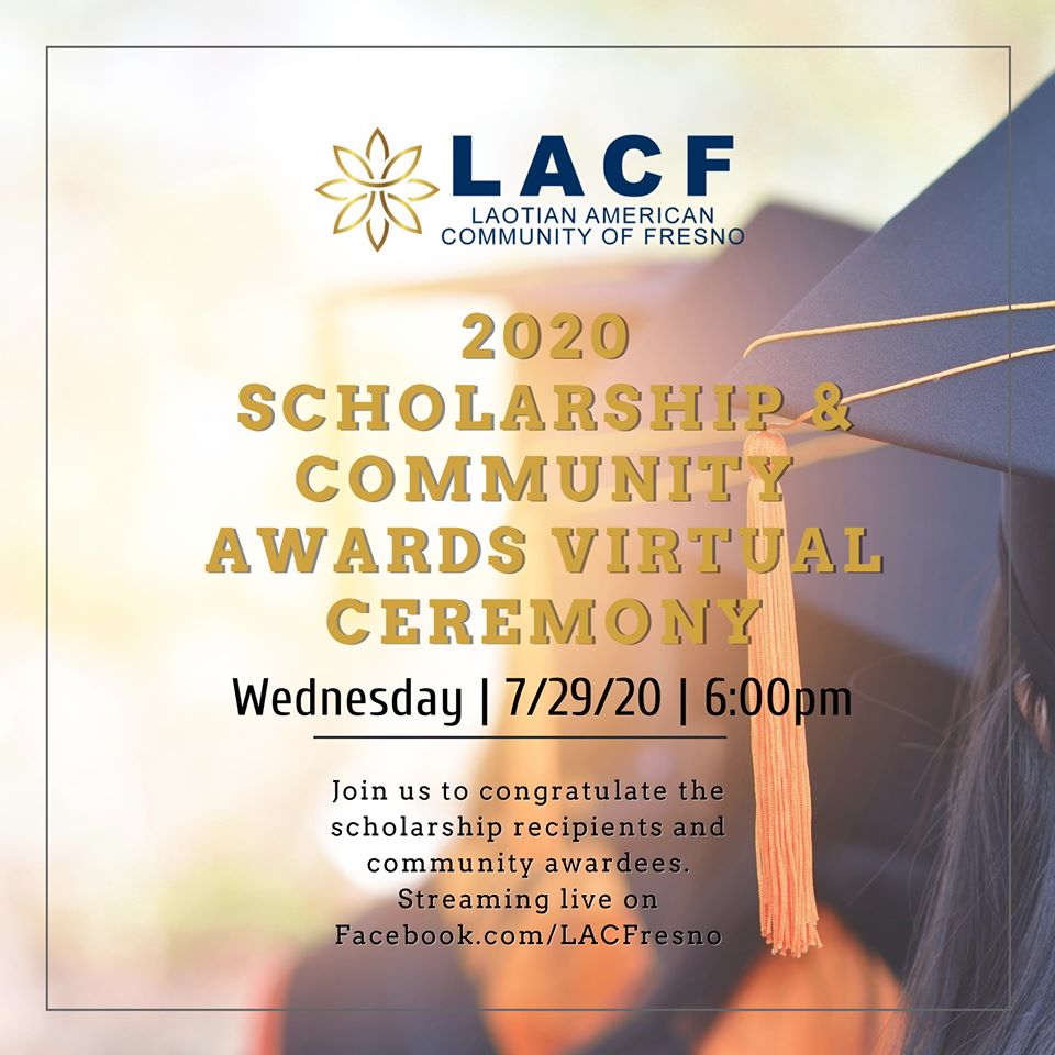In lieu of the annual community banquet this year, LACF will be hosting a live scholarship and community award ceremony TOMORROW 7/29 @ 6 P.M. on their FB page. Tune in as we honor this year's recipients and recognize their accomplishments!🤩🤝🙌🏆🎓
 
facebook.com/LACFresno