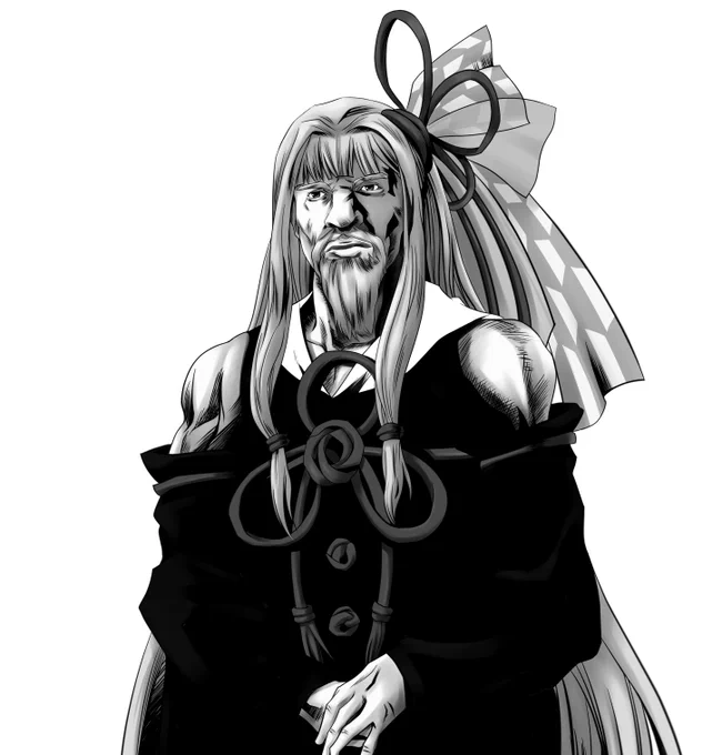 #絵をモノクロにするとかっこいい 