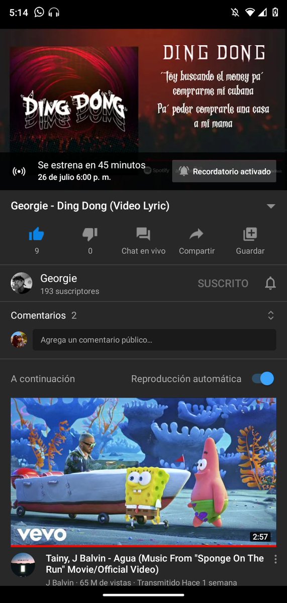 Ding Dooong
Chicos vayan a apoyar la canción, es de un amigo y la verdad merece más "fama" es un buen artista 🥺👉👈
youtu.be/yGLw5p-CR78