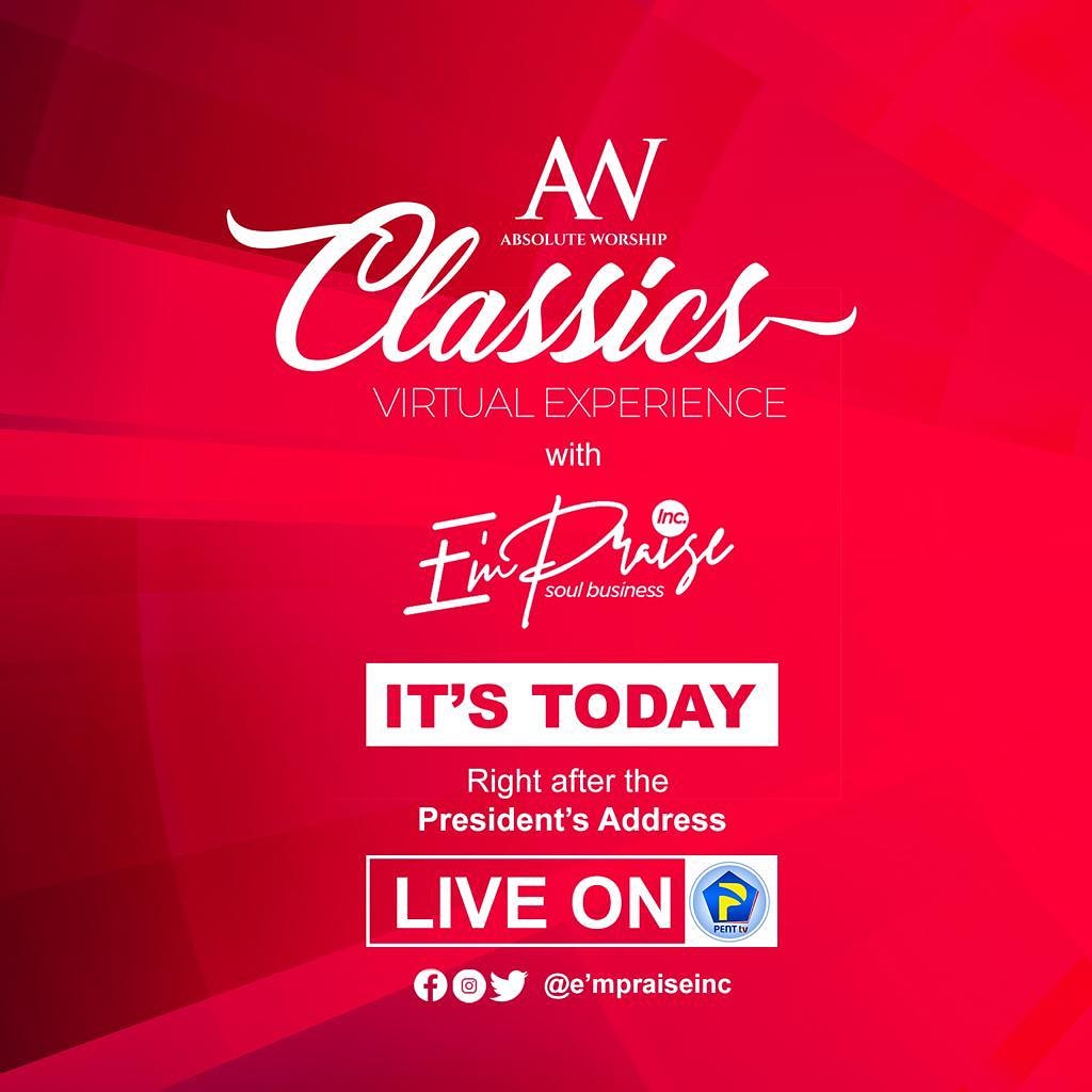 empraiseinc's tweet photo. We're live on Facebook and @PentTvGh. Join us now #absoluteworsipclassics #EmPraiseAWClassics #EmPraiseInc https://t.co/FuisaTqok5 https://t.co/JUU6tn0LqV