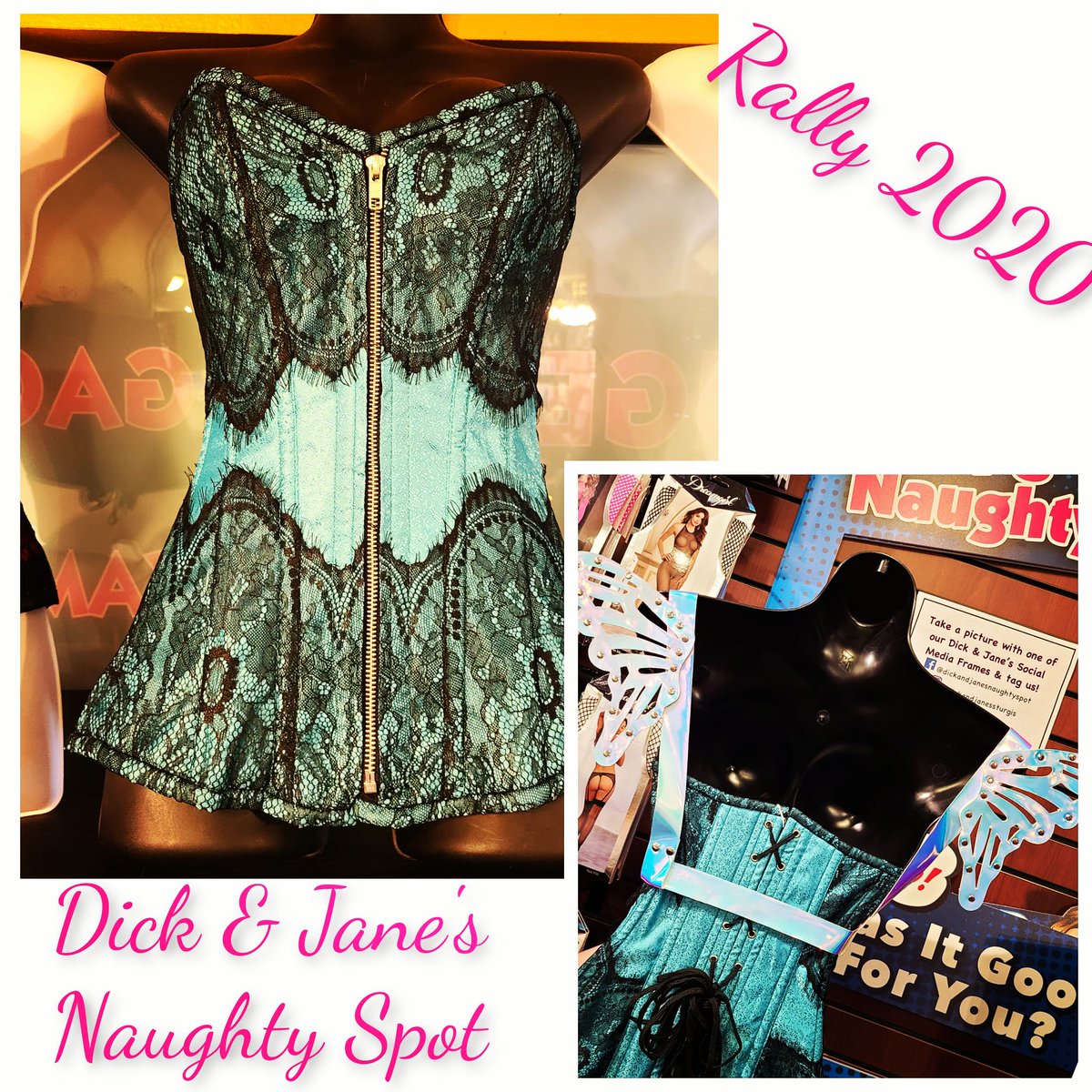 naughtyspot's tweet photo. Are you ready to rally? We are getting ready for this year's 80th Sturgis Motorcycle Rally! #dickandjanesnaughtyspot #dickandjanessuperspot #rapidcity #sturgis #sturgisrally #corset #daisycorset #rallyon #80th https://t.co/JhBRl2hX2d