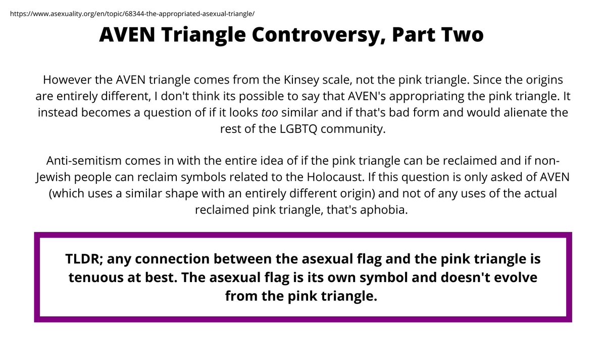 Only the pink triangle and the AVEN triangle have totally different evolutionary paths. The AVEN triangle doesn't come from the pink triangle. (23/?)
