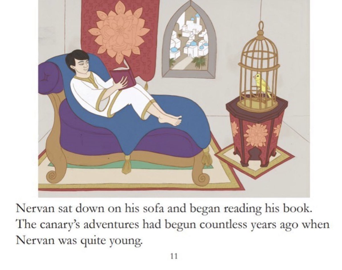 C_bookshelf's tweet photo. Short story about a boy who has a pet cat and a pet canary. As he lays down to read his book, he dozes off and there begins a magical story of how his yellow canary came to be. #grade4teacher #grade5teacher #grade6teacher #kidsbook #childrensbook #authorsofinstagram #picturebooks https://t.co/txFCa6MXdh