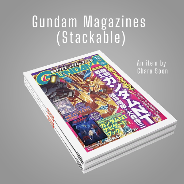 GundamSims's tweet photo. Gundam Magazine Stacked.
Mesh by dreamteamsims 
https://t.co/4y6Qb4wba3

#Sims4 #Gundam #TS4cc https://t.co/sTS6jE1RWR