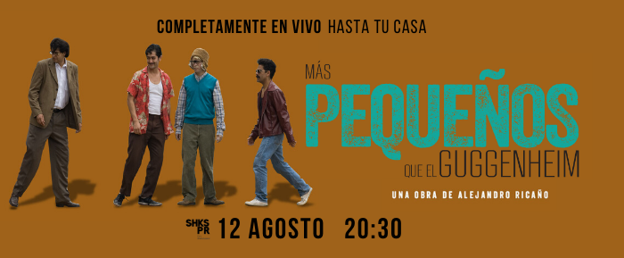 LOSACPTMX's tweet photo. #ACPT
MÁS PEQUEÑOS QUE EL GUGGENHEIM de Alejandro Ricaño, con SUNDAY @vazquezadrian75
GORKA #AustinMorgan, JAM @Hamletramirez,
AL #RodrigoHernández
12 de agosto de 2020 - 20:30 hrs
Compra aquí tus boletos https://t.co/GUEoUBnQAj https://t.co/xP8JwWRDd2
