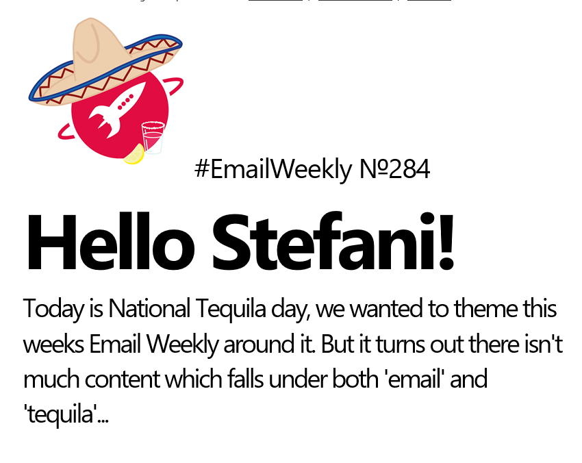 Stef_Read's tweet photo. Oh really @ActionRocket ? Not enough content about tequila and email? Seems you might need to hang around me more often! #emailgeeks #patronzone https://t.co/otlWaeAL33