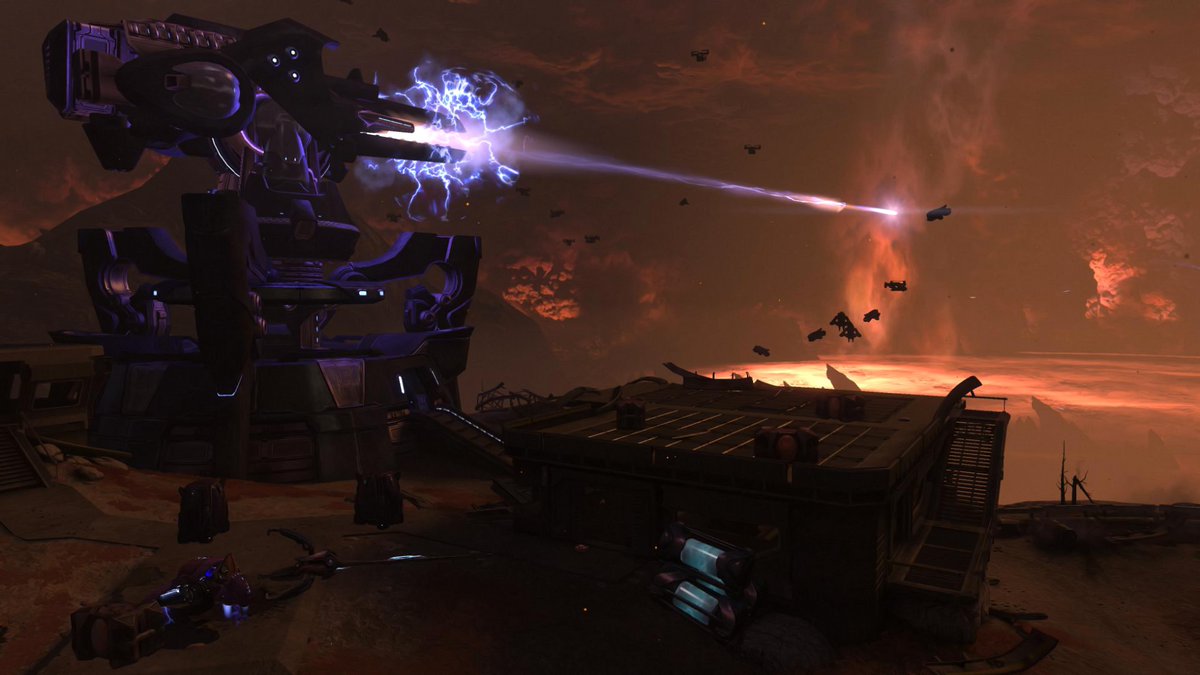 Not a big fan of the Banished AA cannon really. To me they just look like giant steel barrels on legs when compared to the Mantis or Tyrant which had unique coloration and sound design. May just need to see more of it.