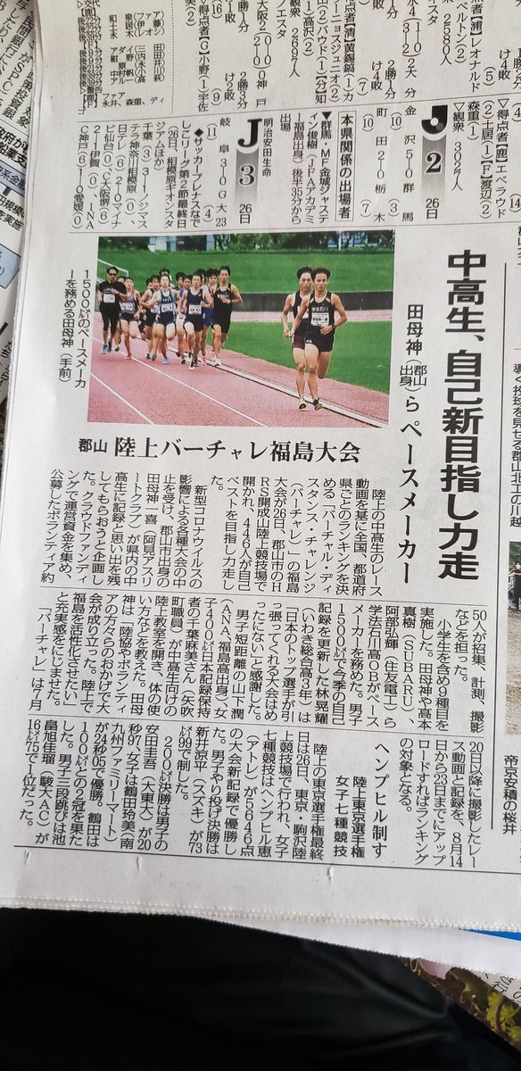 h_h_h_h_h_____'s tweet photo. 27日 福島民報朝刊 #バーチャレ https://t.co/aX4wjQigIL