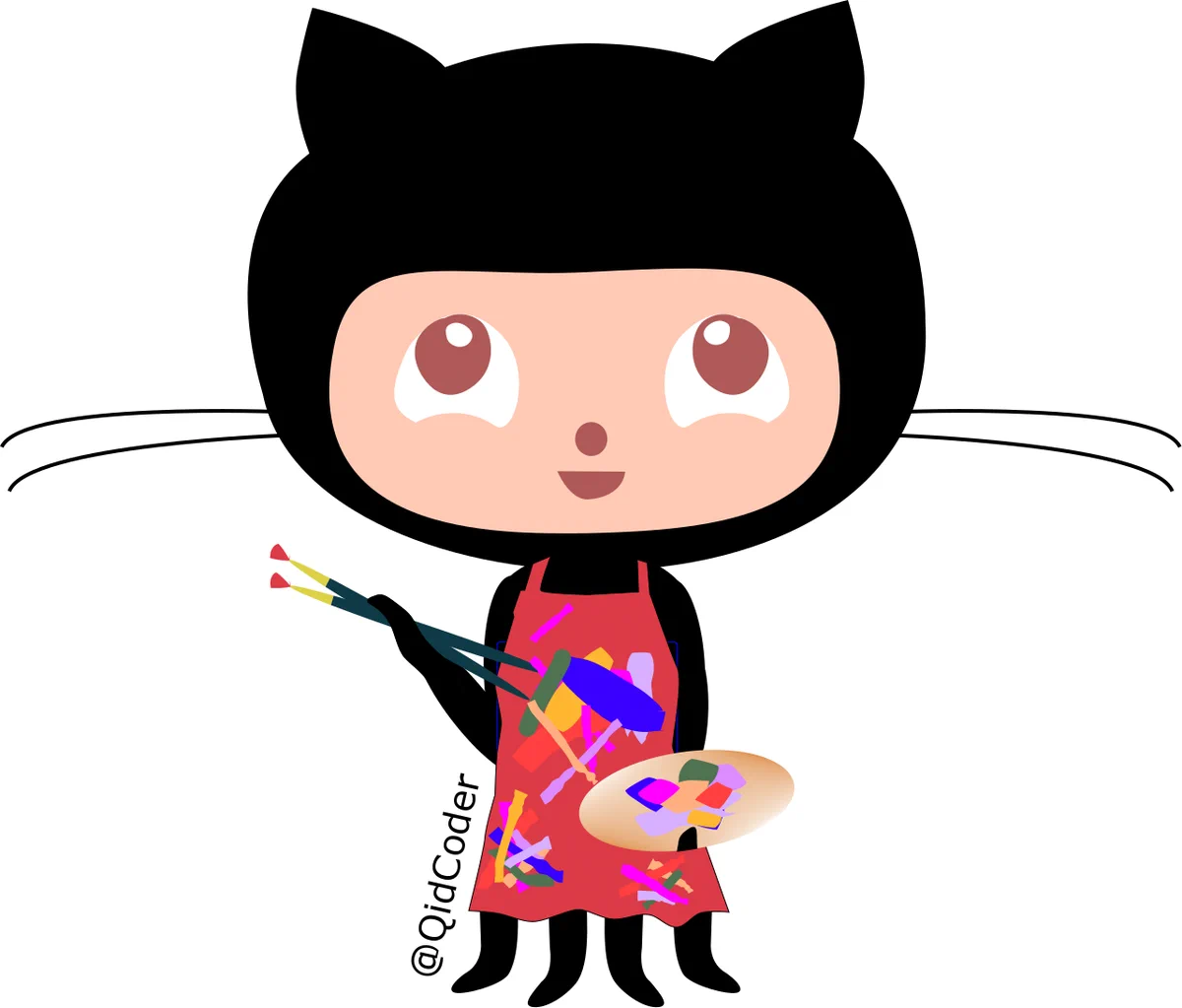 Github mascot Mona the Octocat. Created as a submission for #Hobbyhacks