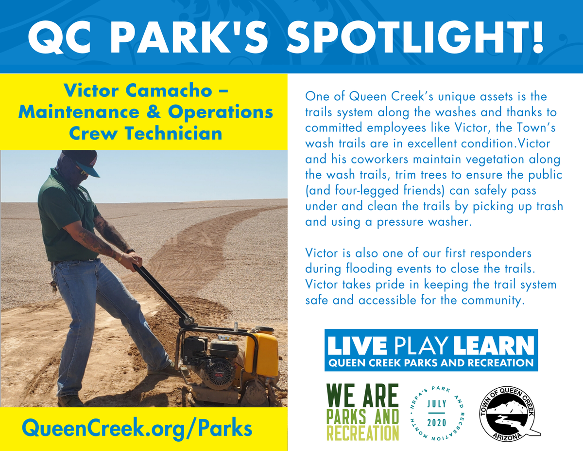 TownofQC's tweet photo. Meet Victor Camacho! π
He is one of our hard working Maintenance & Operations Crew Technicians! Thank you Victor for all work you do to make our Town great. π
We are parks & recreation!
@NRPA_news
#ParksAndRec #LoveTheQC #LivePlayLearn https://t.co/DBNQGJR6yJ