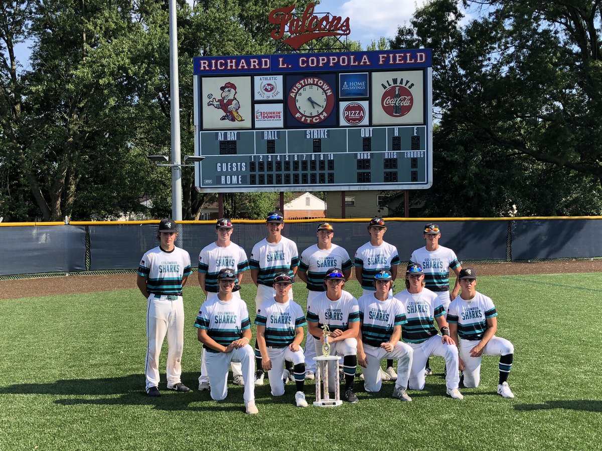 Outstanding week of baseball w/ brilliant pitching, stellar defense, solid hitting &amp; contributions from every player. Went 6-0 &amp; outscored opponents 46-8.  Captured third ‘ship 🏆 of the year &amp; 🦈 go to 31-7 after beating talented Erie Steelheads 6-2 in finals of <a href="/965MCTourneys/">Midwest Challenge</a>