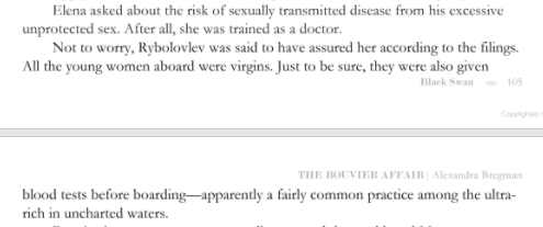 Rybolovlev assured his ex-wife that "all the young women were virgins" and had been tested before boarding the yacht.  #opDeathEaters