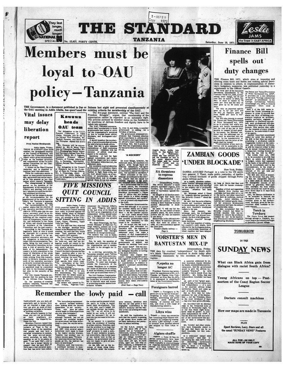40/ It was in this context that on June 19, the Tanzanian government released to the press and circulated among the delegations attending the Summit meeting a document titled, “The OAU and The Freedom Struggle.” While pushing for the overarching political goal of liberation and…