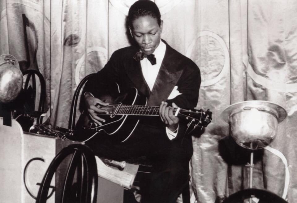 Born on this day 1916 Charlie Christian “Genius of Jazz guitar” originally trained on trumpet which helped mould his single string style of playing , he is. best remembered for  his recordings with Benny Goodman and died from TB at the early age of 25