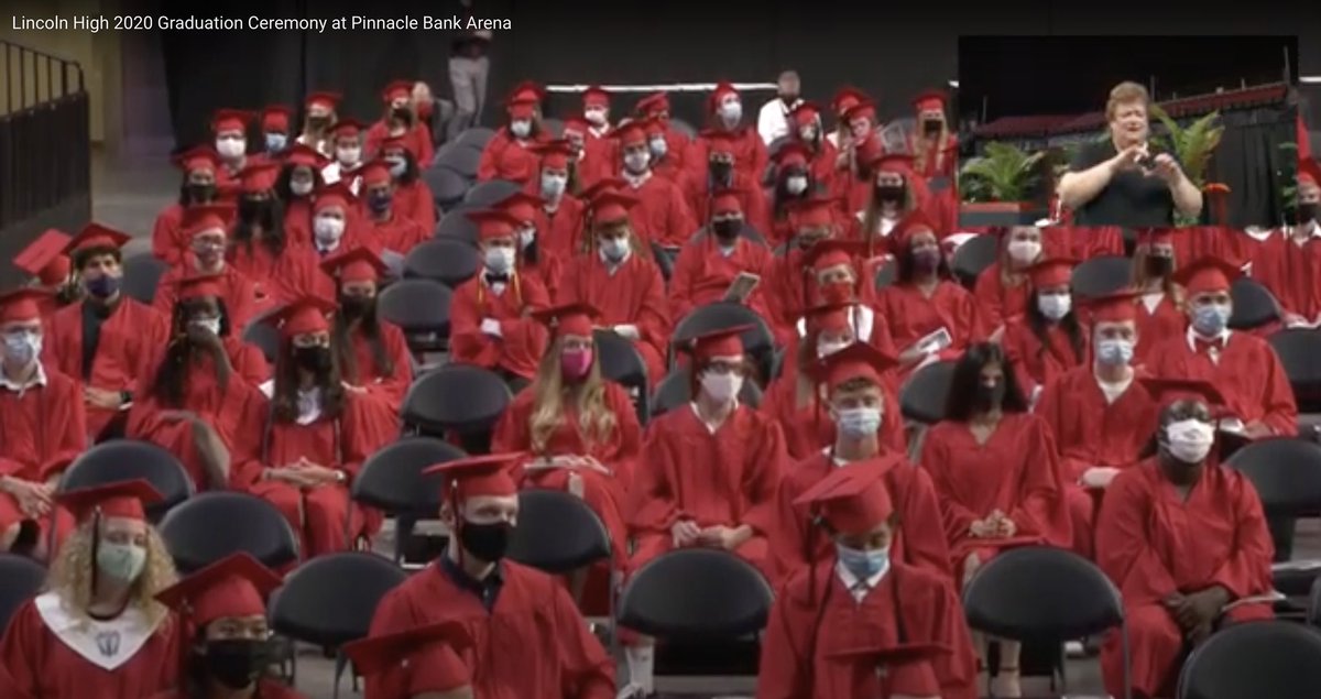 LHSAdvocate's tweet photo. In case you missed the Livestream, you can see a recording of the LHS Class of 2020 Graduation Ceremony on the LPS YouTube channel:  https://t.co/cTgyUxJf9D https://t.co/qZ3uoVrVcT