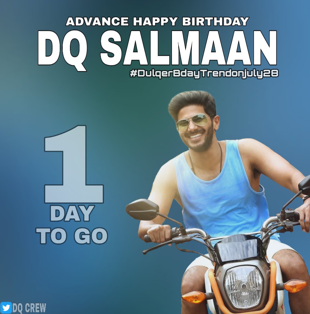 From the title of being mammukka's son to Dulquer salmaan and atlast to Kunjikka the actor had robbed all the hearts of kerala with his films and his stylish Looks.With a day to go let's start pouring wishes to our Jinn❤️

#AdvanceHBDDQ
#DulquerBdayTrendOnJuly27
@dulQuer 💙💫