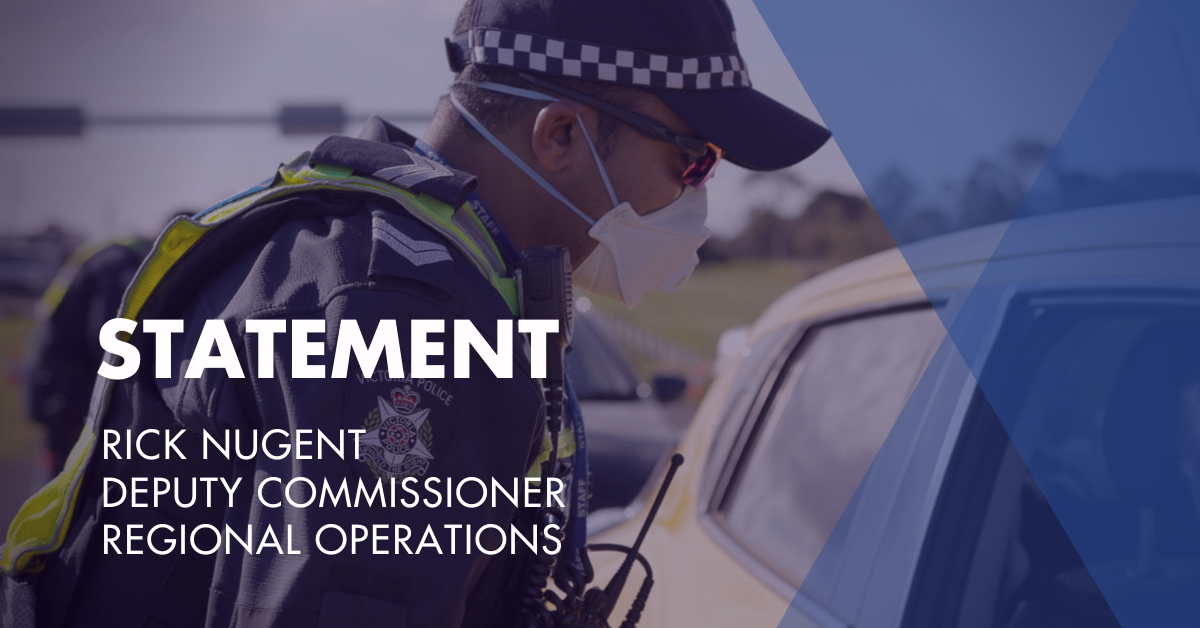 Victoria Police is aware of a number of incidents over the weekend where people have deliberately breached the Chief Health Officer directions and are not wearing face coverings.1/6