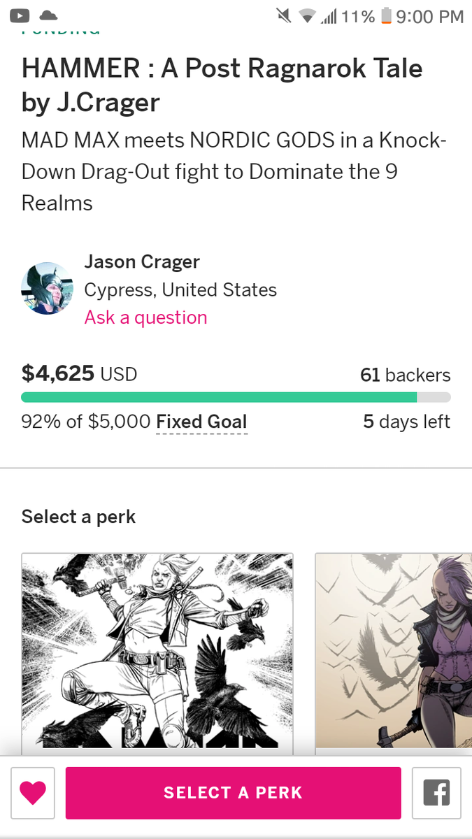 vondurabo's tweet photo. Crushing it today! If you have not backed you have 5 days to male ot happen we are 400 dollars from our goal! Thank you both!
https://t.co/E2j2zUqa6M
@GhastLight  @WyzGyzTweets  
#qualitygate #fansfirst #comics #indiecomicpublisher #Indiegogo #outlawcomics https://t.co/rItLGv9lFE