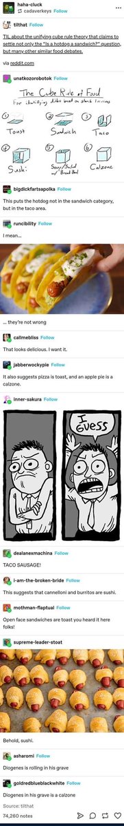 KaeshaJ's tweet photo. @MythicalChef an interesting take on food debates 😂 #AHotDogIsASandwich #OrIsItATaco https://t.co/m6wXiu2Fzu