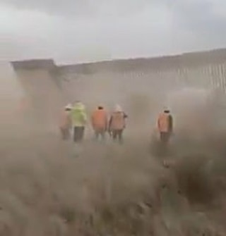 UrbanInventor's tweet photo. #MotherNature #NotPlaying 
#Hurricane #Hanna #allegedly just ripped the #Trump #BoarderWall to shreds!

#Lol #RaiseYourHand if you helping 45 put it back up??

#MyFavorite #LilSister could jump over #That #Breaking #Trending #BreakingNews #Lmao #TrendingTopic #News #Weather https://t.co/PiZw02Pkp9