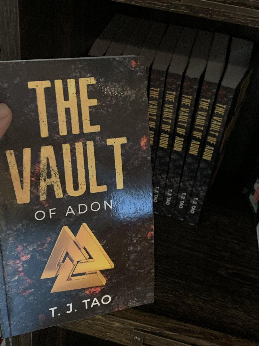 TJTaoBooks's tweet photo. Finally received my author copies of my new novel, THE VAULT OF ADON.

It might have taken 3 weeks for mine, but you can get yours in just a couple of days here: https://t.co/6MYAAraiez https://t.co/8YORJz9kxO
