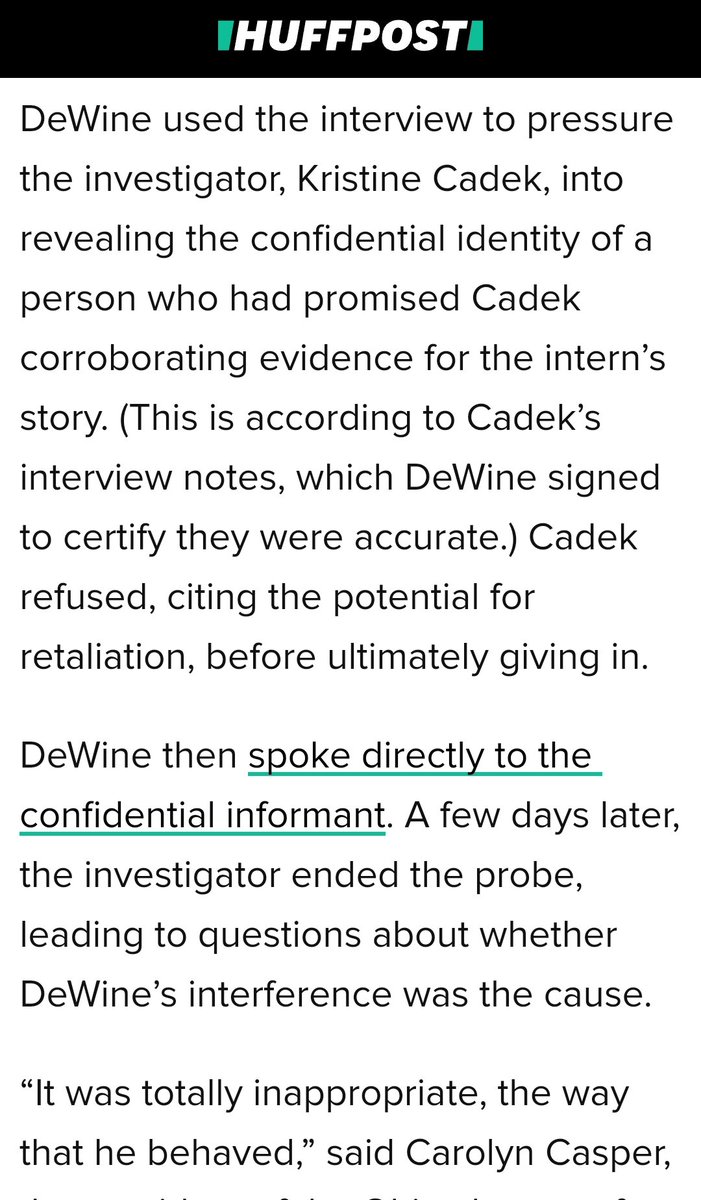 When  #Ohio  #RINO  #MikeDewine was Attorney General. His Handling Of Sexual Harassment Cases Fits A Troubling Pattern. He is accused of tanking sexual harassment investigations into his friends and political allies... Source 2018:  https://m.huffpost.com/us/entry/us_5b748a7be4b0df9b093bc87a/amp?__twitter_impression=true #MeToo    #politics  #fraud