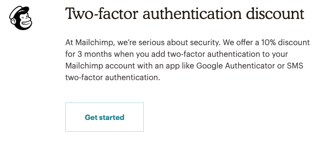 amplifyIntel's tweet photo. #CyberSecurity is now becoming such a cost to businesses, many are realising that offering financial incentives for customers to use additional security is good value. 

Great to see @Mailchimp leading the way discounting customers using #2FA.

#databreach #cybercrime https://t.co/GPLLYucEjC
