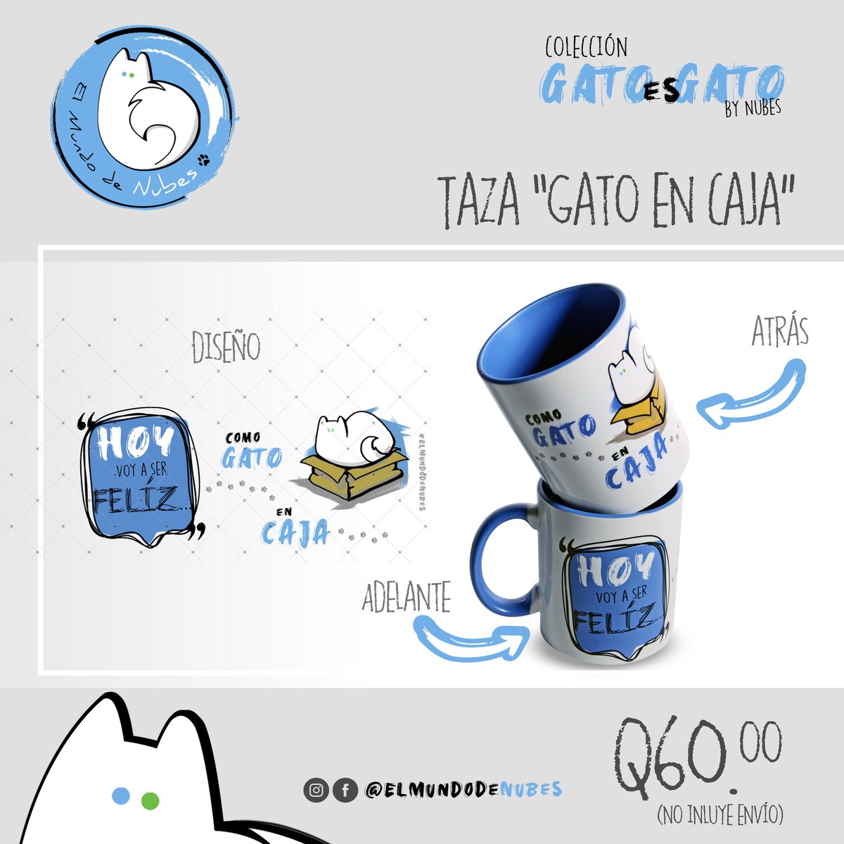 elmundodenubes's tweet photo. Empezamos por la Colección #GatoEsGato con la primera pieza #FelizComoGatoenCaja pasen a ver las imágenes 😺❗️ #ElMundodeNubes 🇬🇹 https://t.co/NJ8qDHDD5G