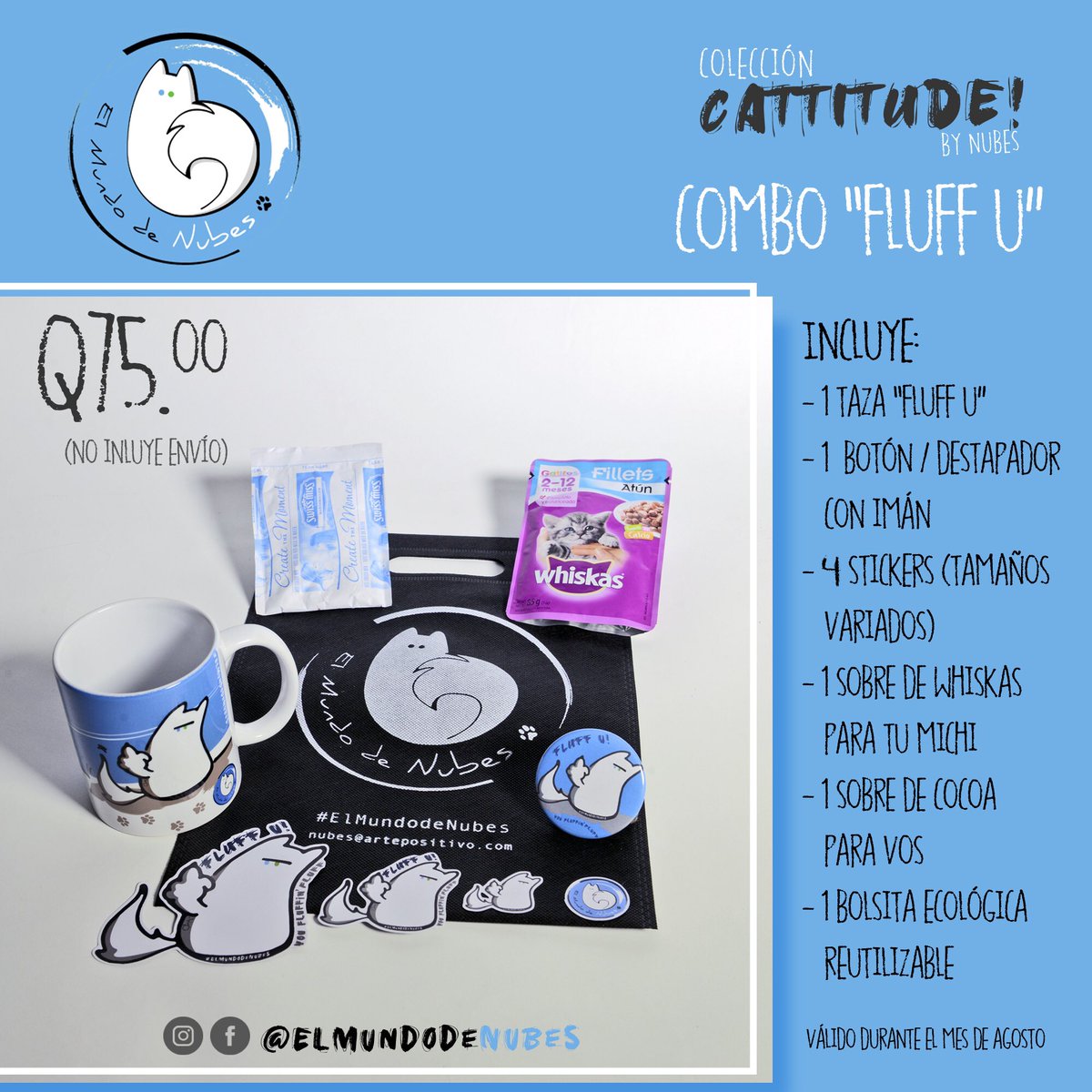 elmundodenubes's tweet photo. Segunda colección se llama #Cattitude 💪😼 y la primera pieza es #FluffU 😽 PASEN A VER! #elmundodenubes 🇬🇹 https://t.co/W4OebGbvhM