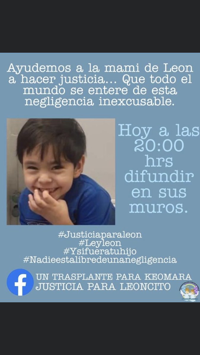 cabyzx's tweet photo. #leyleon
#justiciaparaleon
#ysifueratuhijo
#nadieestalibredeunanegligencia
@Pamallier https://t.co/BgZ0EprISM