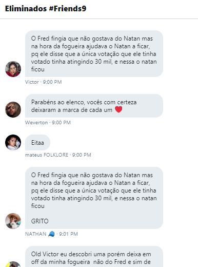 BaahBiel's tweet photo. O mais legal de participar de um reality é as amizades que você leva dele. Parece que o Fred vai levar muitas. #Friends9 https://t.co/RkBVoDqg9a