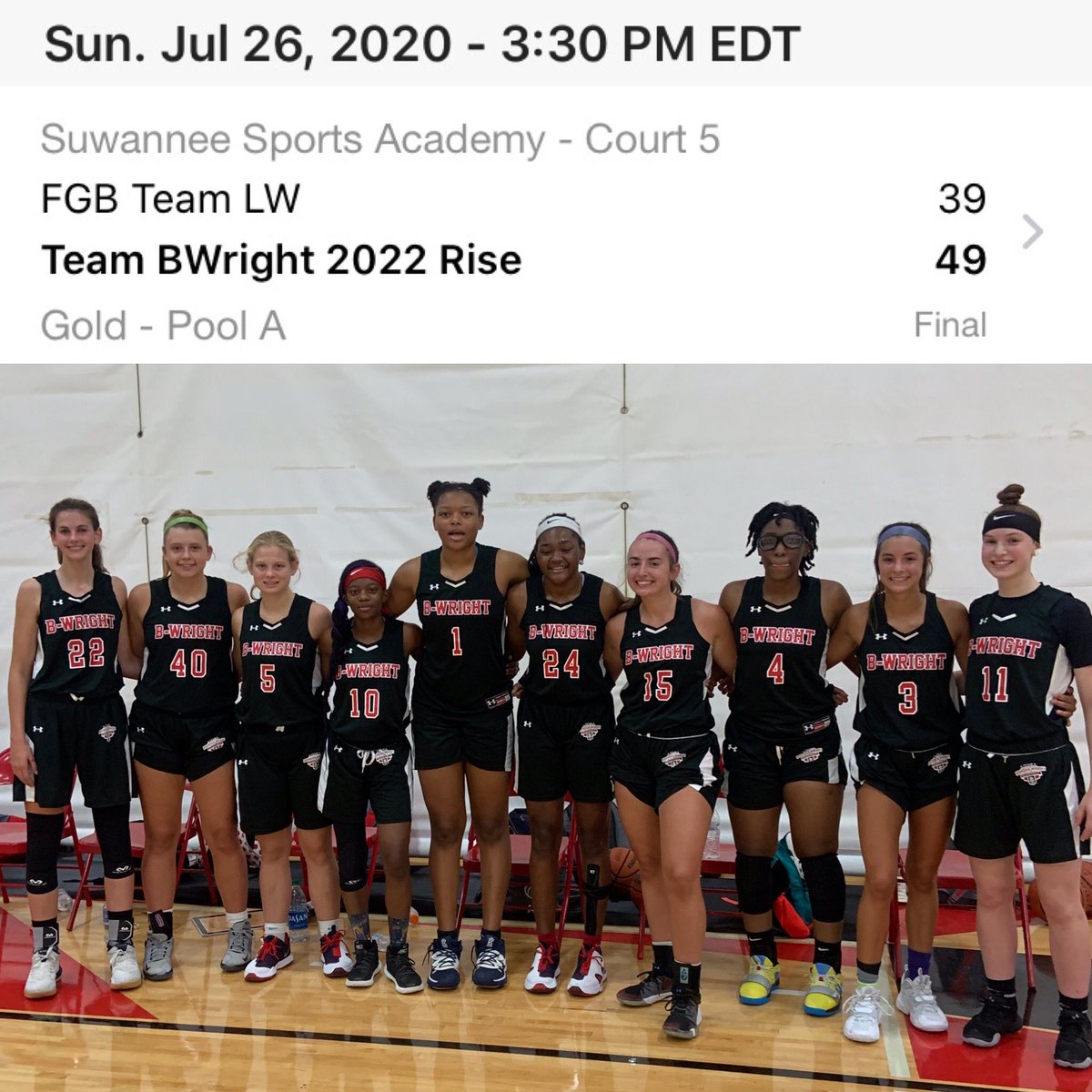 zoegballer10's tweet photo. Now this is the way you rebound from a tough loss! So proud to play with and for these girls! Love my TBW Fam! ❤️🖤 @TbWbasketball1 @CoachZo901 https://t.co/YniM2vqTop