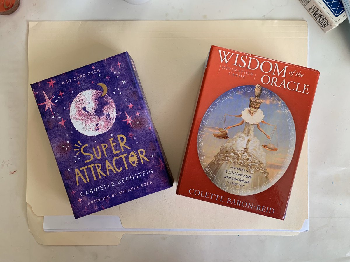 realastrologies's tweet photo. pull a card! my decks came early so we’re gonna have some fun with them :) 

on the left we have an affirmation deck and on the right we have an oracle/divination deck 

like, follow, rt, &amp; comment your name &amp; which deck you want me to pull from 

tippers will get pulls from both https://t.co/ROaA0XINp9