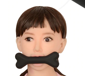 "hey boss, what do we do with the lazy-eyed sex doll?""I dunno, use it to take the pictures of silicone dog bone gags?"