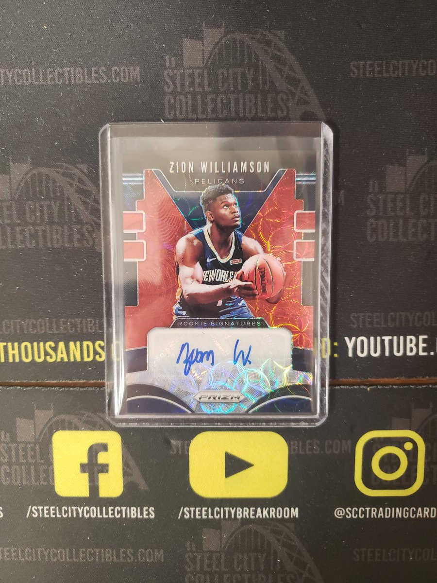 SCCTradingCards's tweet image. Big break Sunday in the #SteelCityBreakRoom @PaniniAmerica @Zionwilliamson #ShowMeYourHits #TylerPullsFire