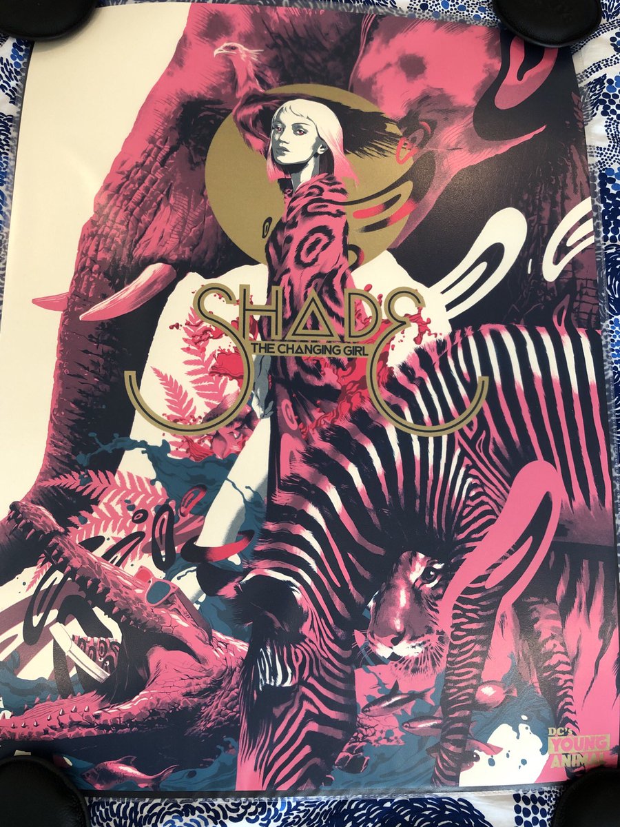 TheBlotSays's tweet photo. Also picked up this awesome Shade the Changing Girl Variant Print by @MattTaylorDraws from the @MondoNews flat file sale. Loved DC’s Young Animal series and these prints/covers! Wish we got more of both.

#YoungAnimal #Mondo #MattTaylor #DCComics #ShadeTheChangingGirl https://t.co/SzL4olsB4J