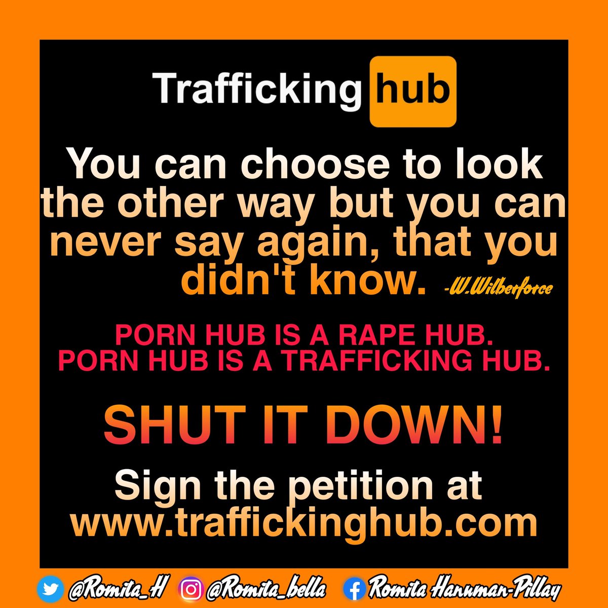 romita_hp's tweet photo. 👀 You've already seen this. It's too late to look the other way. Sign the petition. #rejectpornhub #traffickinghub #shutitdown @exoduscry @ncose @WorldWEUS @LailaMickelwait https://t.co/celR3TpvJH