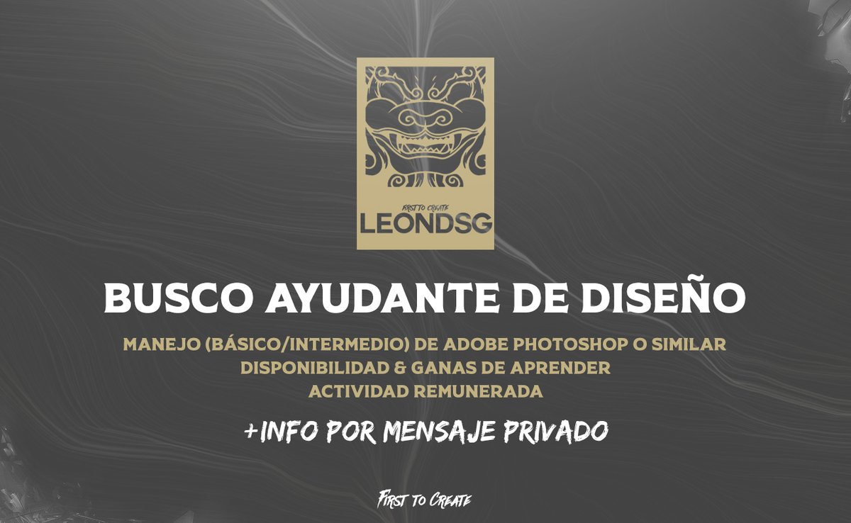 LeonDSGz's tweet photo. 🌟 | Estoy en búsqueda de un ayudante de diseño para esta temporada

Si estás interesado y cumplís los requisitos, enviame un mensaje privado!

first to create. #LeonDesign https://t.co/cOpgwa2pqa